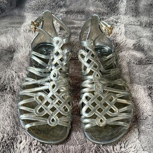 DVF smoke jelly sandals size 7M